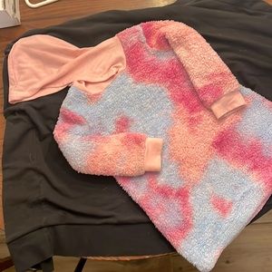 Kids multicolored pink hoodie